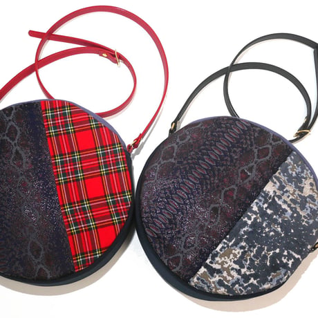 SUI Plus Bags　まんまるバッグ　No.16　パイソン紋様　一点物