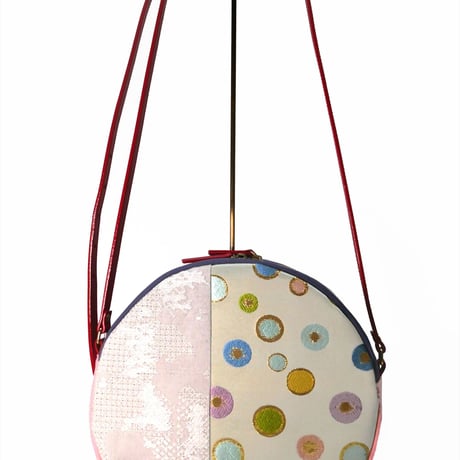 SUI Plus Bags　まんまるバッグ　No.28　水玉紋様　一点物