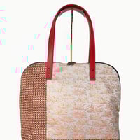 SUI Plus Bags　ラウンドトートバッグ　No.9　珊瑚紋様　一点物