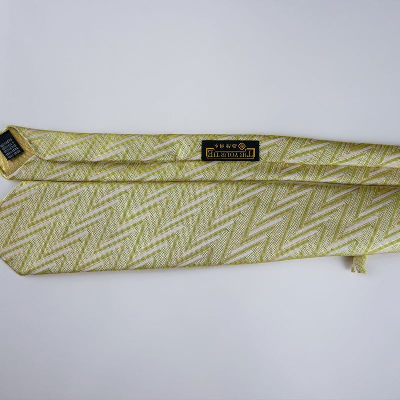 TIE YOUR TIE×西陣岡本 セッテピエゲ 網代紋様 G 白緑金 / Ajiro TIE YOUR TIE×西陣岡本 セッテピエゲ 網代紋様 G 白緑金 / Ajiro
