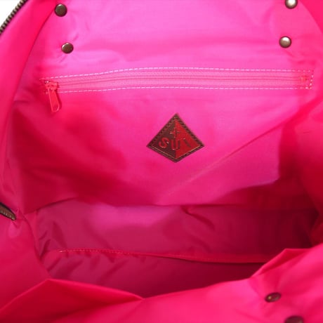 SUI Plus Bags　ラウンドトートバッグ　No.21　青海波唐花紋様　一点物