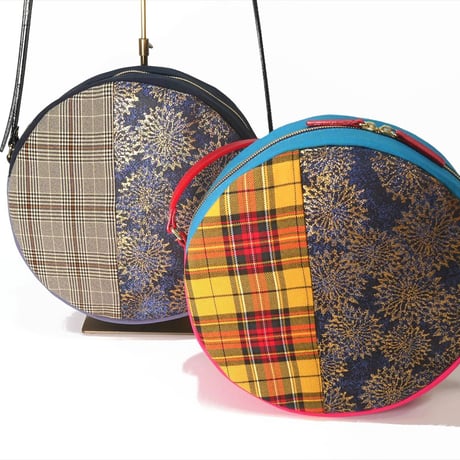 SUI Plus Bags　まんまるバッグ　No.21　古都唐花紋様　一点物