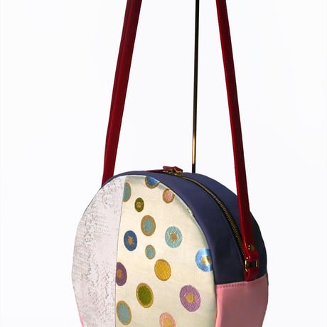 SUI Plus Bags　まんまるバッグ　No.28　水玉紋様　一点物