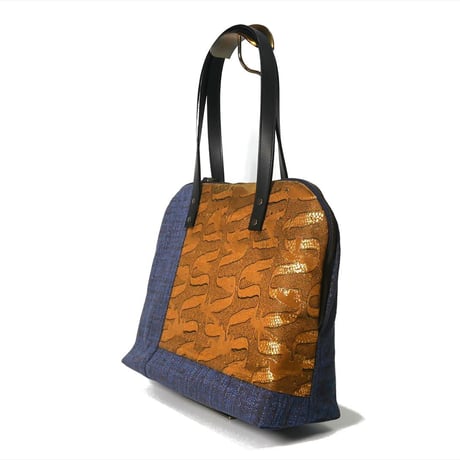 SUI Plus Bags　ラウンドトートバッグ　No.15　アフリカ紋様　一点物