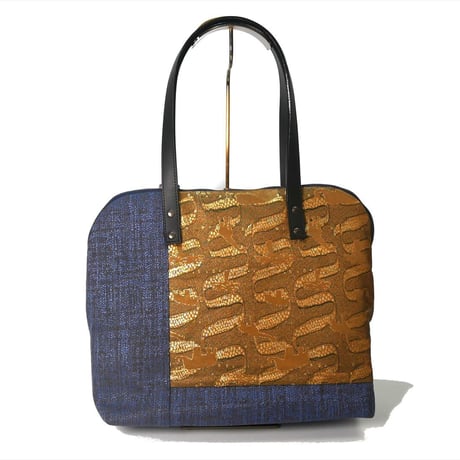 SUI Plus Bags　ラウンドトートバッグ　No.15　アフリカ紋様　一点物