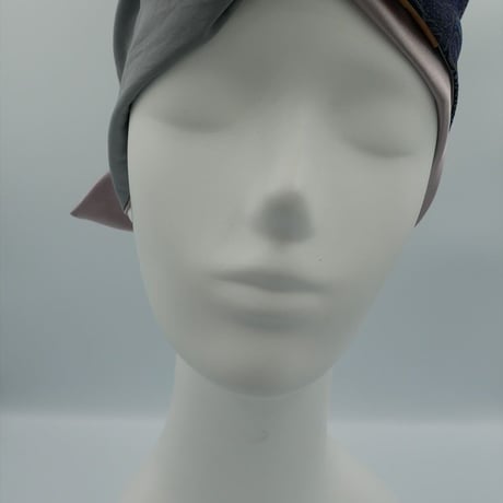 きらめくターバン　Live Turban　ニシジーナ＆ニシジーノ　紺地　アフリカ紋様　45