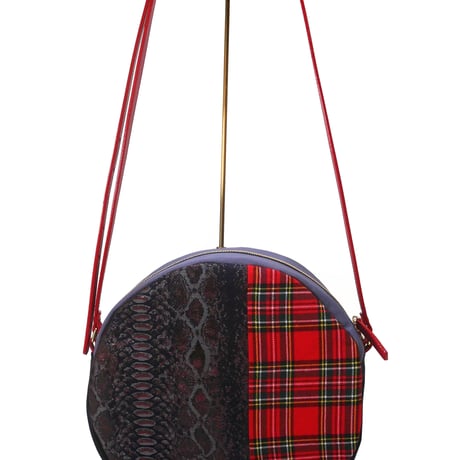 SUI Plus Bags　まんまるバッグ　No.16　パイソン紋様　一点物