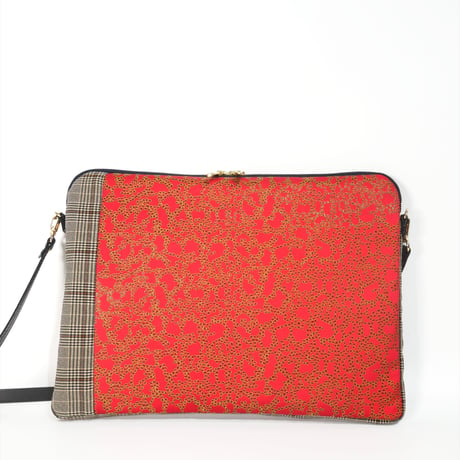 SUI Plus Bags　しかくバッグ（13インチPCバッグ）　No.25　Cell紋様　一点物