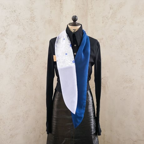 きらめくターバン　Live Turban　ニシジーナ＆ニシジーノ　白地　雪輪紋様　白銀　62
