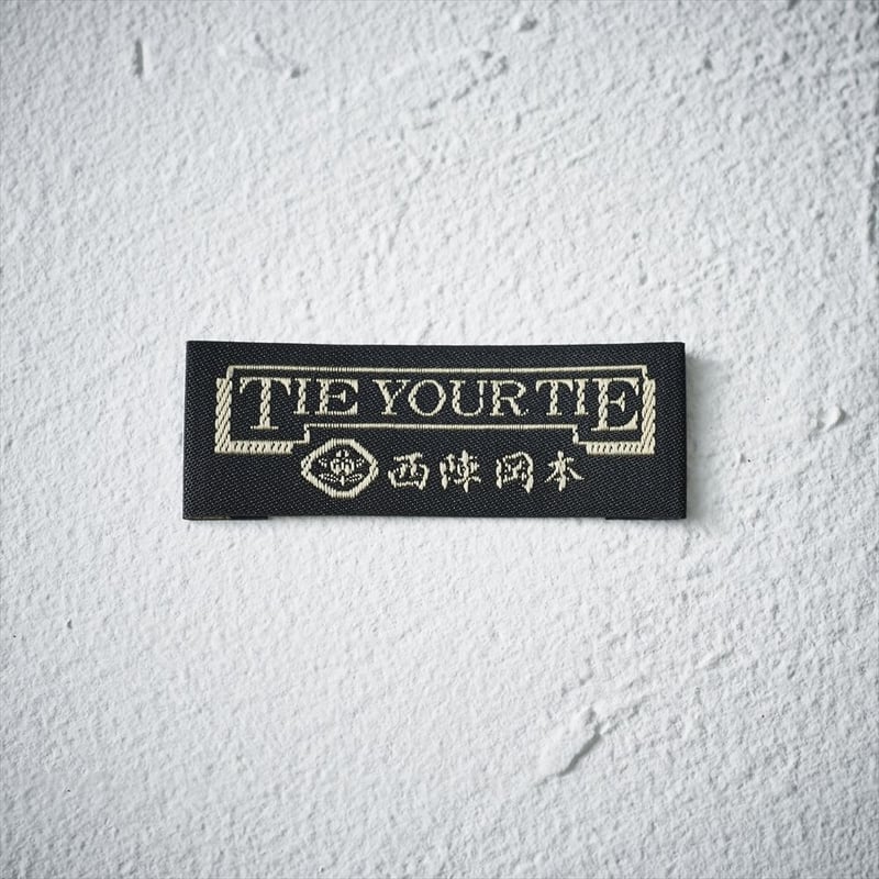 TIE YOUR TIE×西陣岡本 セッテピエゲ Solid B 紺地 黄 絹100％ |