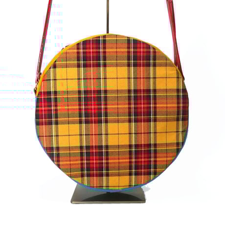 SUI Plus Bags　まんまるバッグ　No.14　モンステラ紋様　一点物