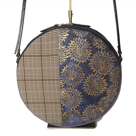 SUI Plus Bags　まんまるバッグ　No.21　古都唐花紋様　一点物