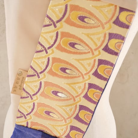 きらめくターバン　Live Turban　ニシジーナ＆ニシジーノ　白茶地　羽重ね紋様　75