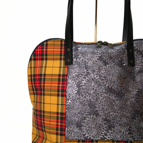 SUI Plus Bags　ラウンドトートバッグ　No.22　古都唐花紋様　一点物
