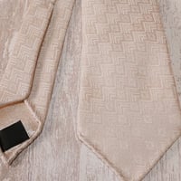 TIE YOUR TIE×西陣岡本　セッテピエゲ　菱つなぎ紋様 J 白銀 / Diamond shape Connect J