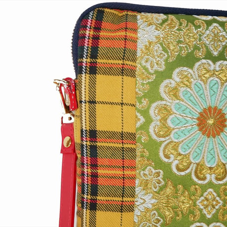 SUI Plus Bags　しかくバッグ（13インチPCバッグ）　No.28　唐花紋様　一点物