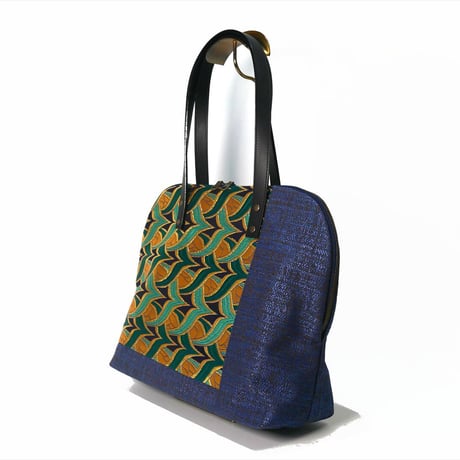 SUI Plus Bags　ラウンドトートバッグ　No.14　つばめ矢紋様　一点物