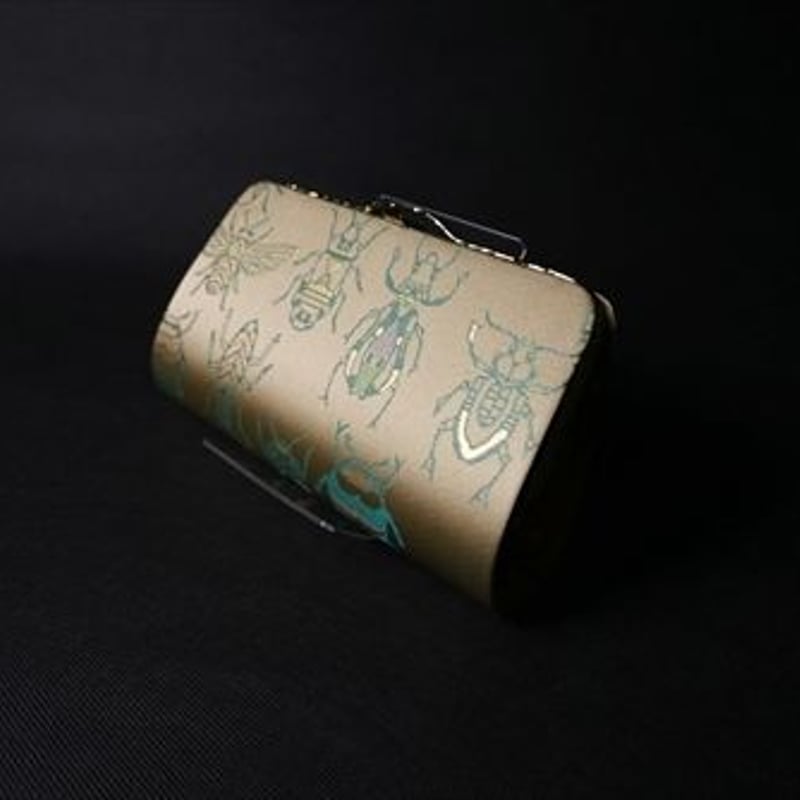 全正絹 西陣織 金襴 Insect 虫紋様 クラッチバッグB | 西陣岡本 全正絹 西陣織 金襴 Insect 虫紋様 クラッチバッグB | 西陣岡本