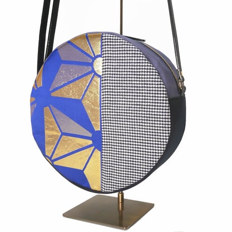 SUI Plus Bags　まんまるバッグ　No.15　麻の葉紋様大　一点物
