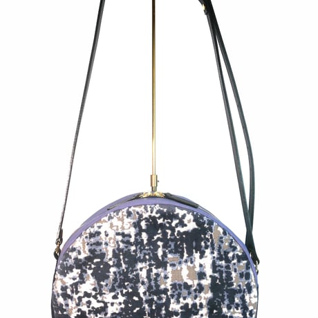 SUI Plus Bags　まんまるバッグ　No.7　ネオン紋様青　一点物