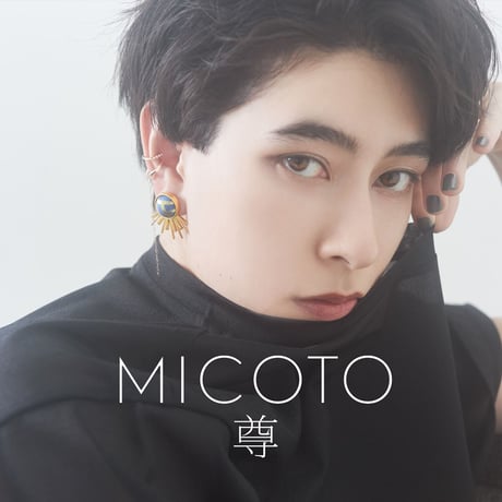 〈尊 MICOTO〉 ピンブローチ　BIGBANG　とげとげ紋様　黒地銀