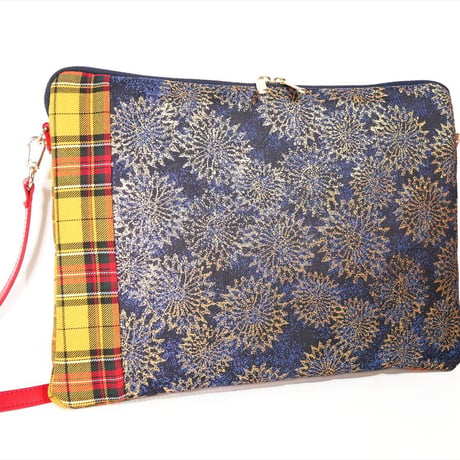 SUI Plus Bags　しかくバッグ（13インチPCバッグ）　No.7　古都唐花　一点物