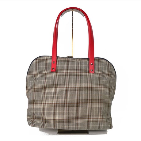 SUI Plus Bags　ラウンドトートバッグ　No.3　羽かさね紋様　一点物