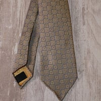TIE YOUR TIE×西陣岡本　セッテピエゲ　菱つなぎ紋様 M 白茶青水 / Diamond shape Connect M