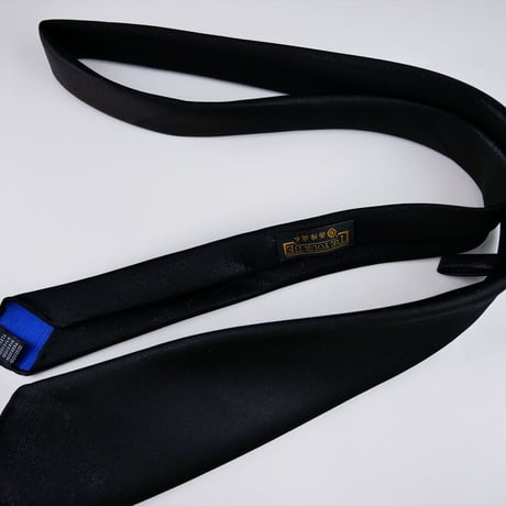 TIE YOUR TIE×西陣岡本　セッテピエゲ　 Solid J 黒艶箔青