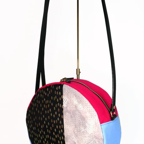 SUI Plus Bags　まんまるバッグ　No.3　しずく紋様　一点物