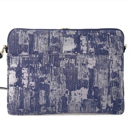 SUI Plus Bags　しかくバッグ（13インチPCバッグ）　No.17　葉脈紋様　一点物