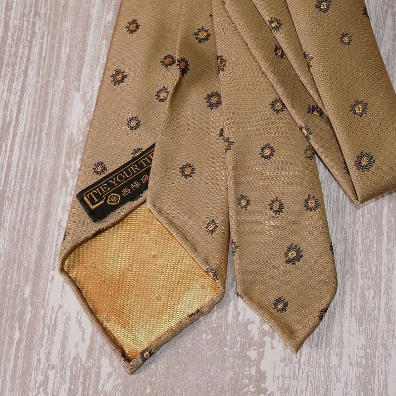 TIE YOUR TIE×西陣岡本 セッテピエゲ ストライプ＆フラワー紋様