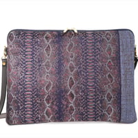 SUI Plus Bags　しかくバッグ（13インチPCバッグ）　No.16　パイソン紋様　一点物