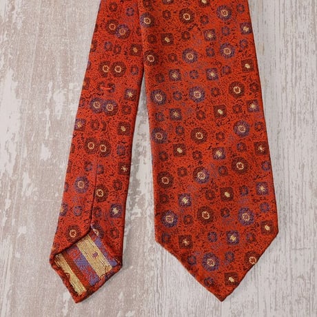 TIE YOUR TIE×西陣岡本　セッテピエゲ　正倉院紋様 F　朱/ Shosoin F