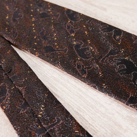 TIE YOUR TIE×西陣岡本　セッテピエゲ　アフリカ紋様黒漆　B　濃紺 / Africa Black lacquer B
