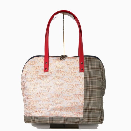 SUI Plus Bags　ラウンドトートバッグ　No.6　珊瑚紋様　一点物