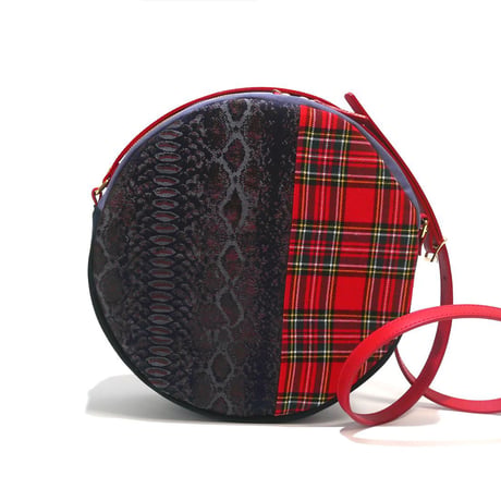 SUI Plus Bags　まんまるバッグ　No.16　パイソン紋様　一点物