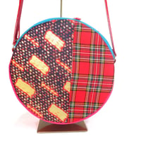 SUI Plus Bags　まんまるバッグ　No.25　ネオン紋様　一点物