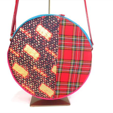 SUI Plus Bags　まんまるバッグ　No.25　ネオン紋様　一点物