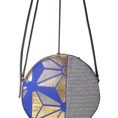 SUI Plus Bags　まんまるバッグ　No.15　麻の葉紋様大　一点物