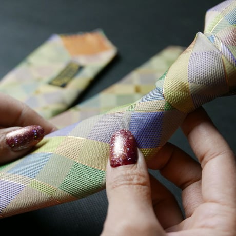 TIE YOUR TIE×西陣岡本　セッテピエゲ　格子 C Check Ｃ