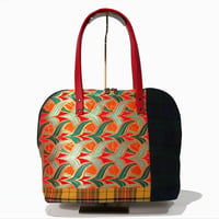 SUI Plus Bags　ラウンドトートバッグ　No.25　つばめ矢紋様　一点物
