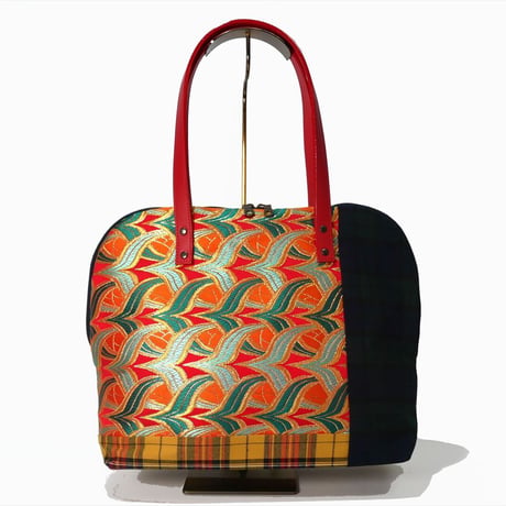 SUI Plus Bags　ラウンドトートバッグ　No.25　つばめ矢紋様　一点物