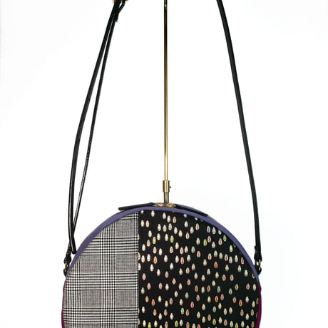 SUI Plus Bags　まんまるバッグ　No.11　しずく紋様　一点物