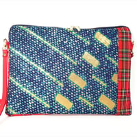 SUI Plus Bags　しかくバッグ（13インチPCバッグ）　No.3　ネオン青　一点物
