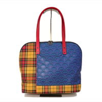 SUI Plus Bags　ラウンドトートバッグ　No.21　青海波唐花紋様　一点物