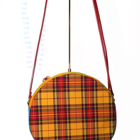 SUI Plus Bags　まんまるバッグ　No.14　モンステラ紋様　一点物