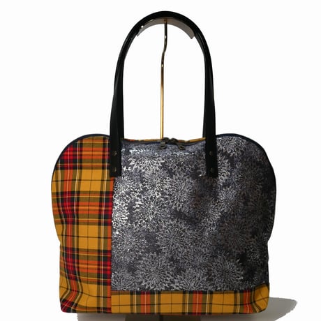 SUI Plus Bags　ラウンドトートバッグ　No.22　古都唐花紋様　一点物