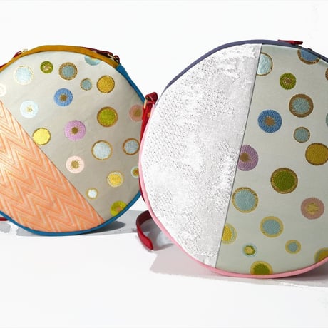 SUI Plus Bags　まんまるバッグ　No.28　水玉紋様　一点物