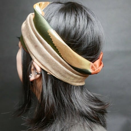 きらめくターバン　Live Turban　ニシジーナ＆ニシジーノ　紺地　アフリカ紋様　45